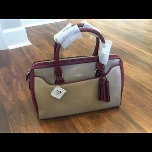 COACH 25807 Legacy Two Tone Leather Haley Satchel